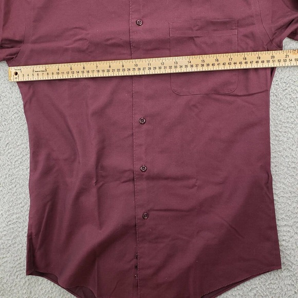 Pronto Uomo Shirt Mens 14.5 32‎ 33 Red Long Sleeve Casual Button Up - Picture 8 of 11